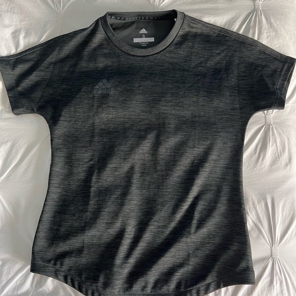 Adidas Charcoal Gray Climalite Tee